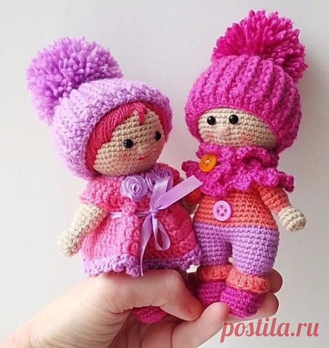 Пупсик с описанием. Автор Наталья Еременко 
#вязаные_игрушки #пупс