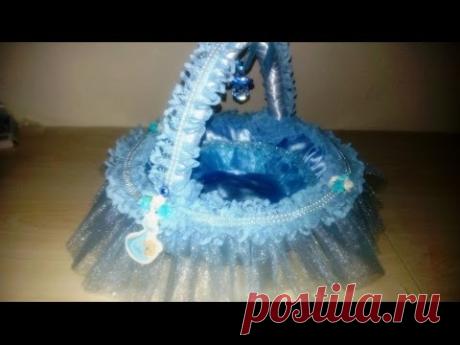 Baby Shower Blue Basket Making , Bebek Sepeti Yapımı