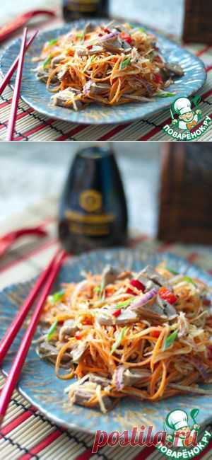 Салат из куриных сердечек - кулинарный рецепт