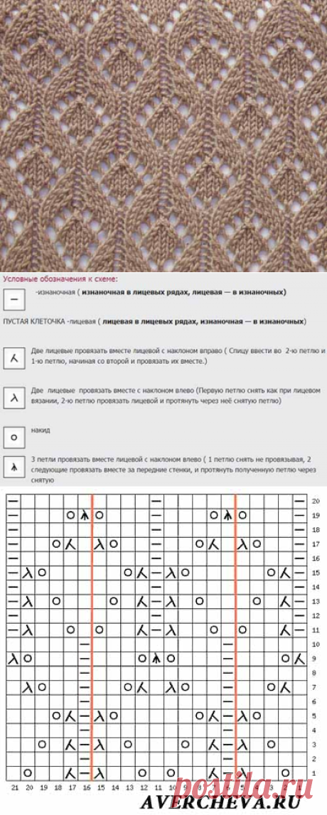 Ажурный узор с бутонами