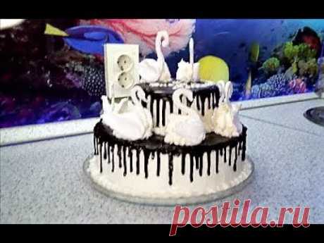 Двухъярусный торт "ЛЕБЕДИНОЕ ОЗЕРО"\ Tiered cake "SWAN LAKE