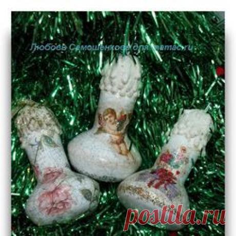 Мамина страница - Интересы, творчество, хобби - Игрушки на елку своими руками. Лампочка + декупаж.