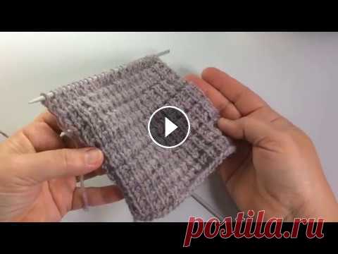 Простой узор из продольных и поперечных полос: два ряда чулочной вязки и ряд резинки 1x1. Подписывайтесь на мой канал, нажимайте на колокольчик, чтобы...