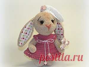 Платье для зайки (крючок) - Ярмарка Мастеров - ручная работа, handmade