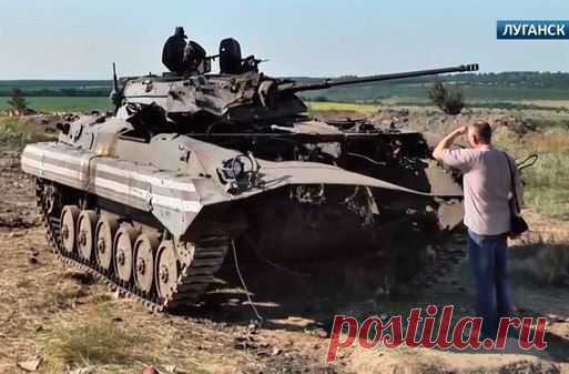 28.07.2014 в Луганске было разбито одно из подразделений украинской армии, усиленное бронетехникой.