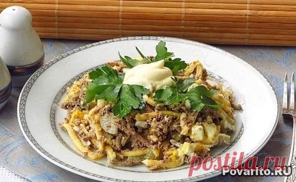 Салат из печени с сыром пошаговый фото-рецепт
