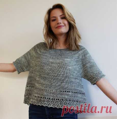Пост на стене #вязание #спицы #джемпер #круглая_кокетка