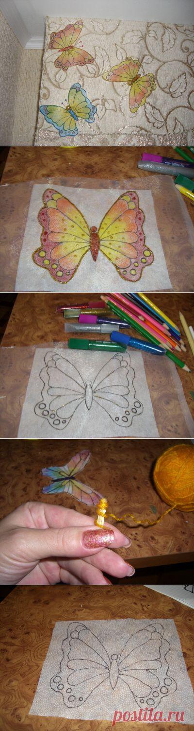 Бабочка из органзы