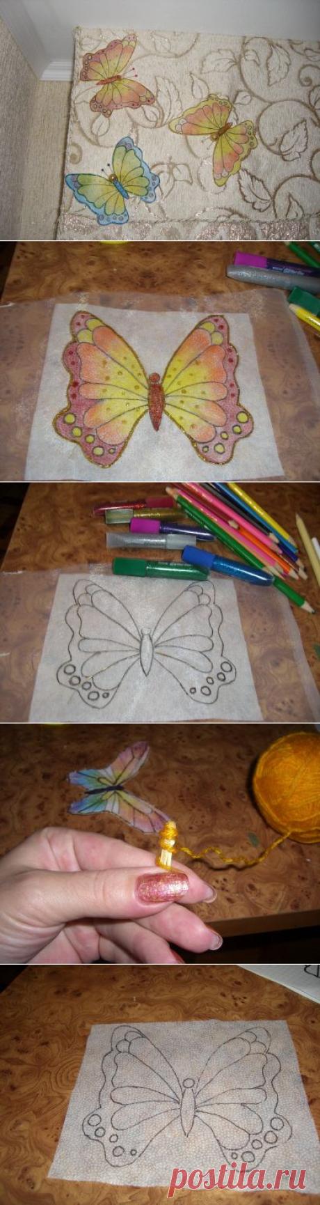 Бабочка из органзы