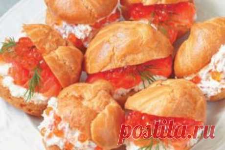 Профитроли со сливочным соусом и икрой | Рецепты | Кухня | Аргументы и Факты