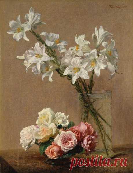 Henri Fantin-Latour(Roses and Lilies)