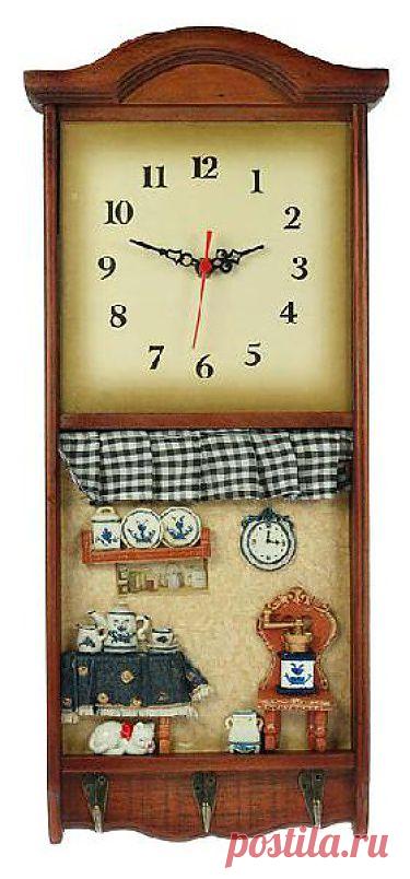 Коллаж-часы "купеческий" (3 крючка) 20*45см" (657482)