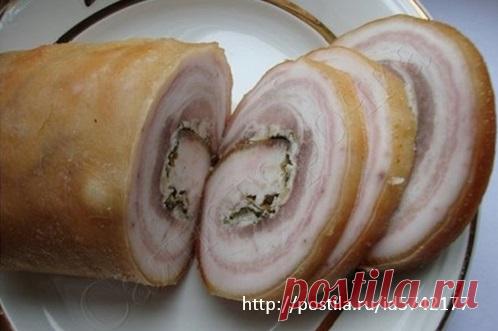 РУЛЕТ ИЗ СВИНОГО БРЮШКА ПО-УКРАИНСКИ.