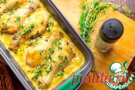 Курица с грибами в сливочно-горчичном соусе - кулинарный рецепт