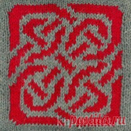 Планета Вязания | Жаккардовый узор Кельтский узел.