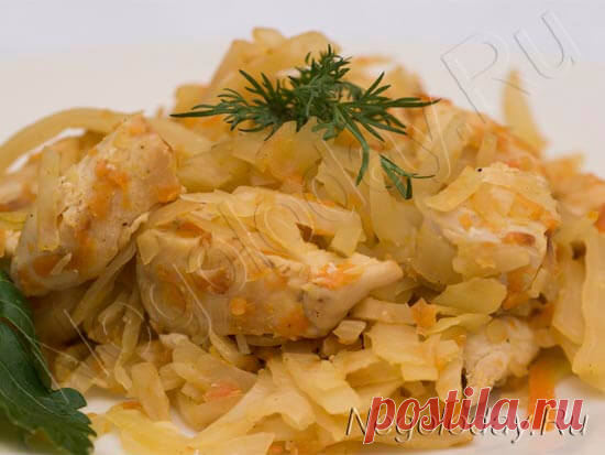 Капуста тушёная с куриной грудкой - шикарное блюдо при всей своей простоте!