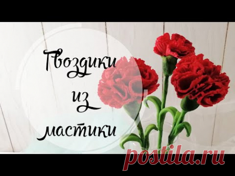 Гвоздики из мастики - YouTube