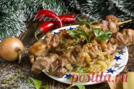 Шашлык из свинины в духовке в рукаве, рецепт с фото