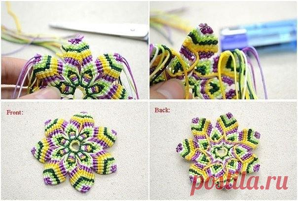 Цветок-макраме