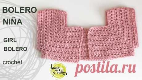 Tutorial Bolero Fácil Niña Crochet o Ganchillo - YouTube