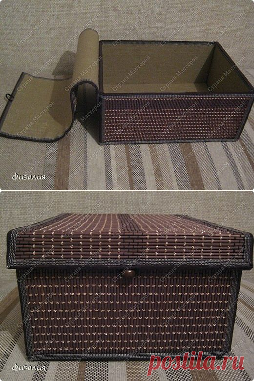 Коробочка из бамбуковых салфеток.