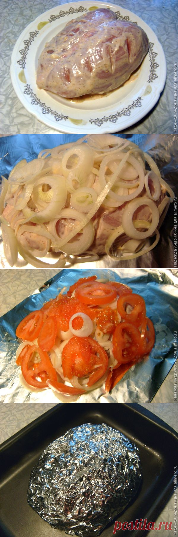 Куриная грудка, запеченная в фольге / Рецепты с фото