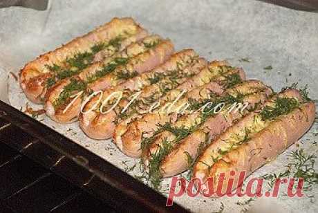 Рецепт сосисок запеченных с сыром - Быстрый обед и ужин . 1001 ЕДА вкусные рецепты с фото!