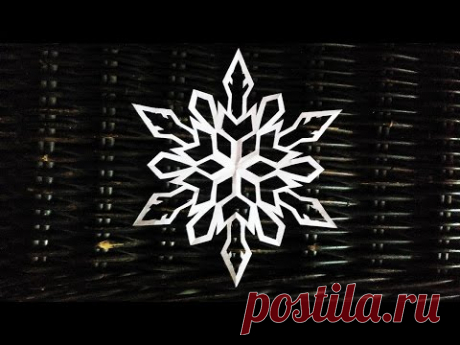 How to make a paper snowflake СНЕЖИНКА ИЗ БУМАГИ СТРЕЛА КАК ВЫРЕЗАТЬ СНЕЖИНКУ  How to cut snowflakes