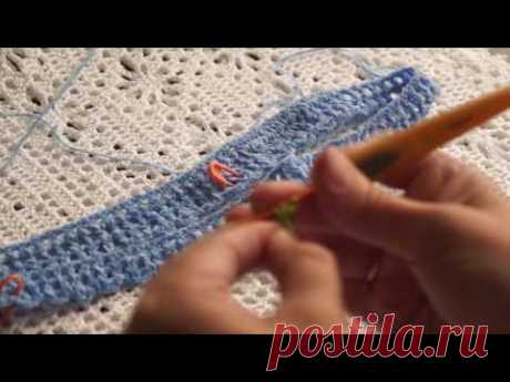 Красивый наборный ряд крючком (Beautiful stacked row hook) (В №13)