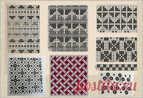 100 простых схем для жаккарда - вязание спицами | ЖАККАРДос | Яндекс Дзен