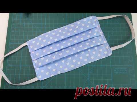 MASCHERINA di stoffa RIUTILIZZABILE (facile)