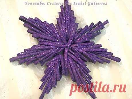 Estrellas navideñas hechas de papel. DIY. Christmas stars made of paper