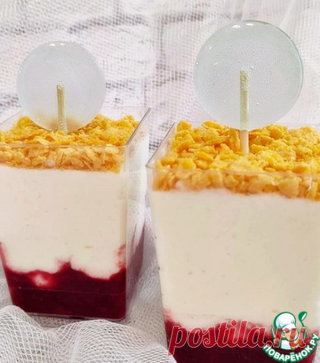 Порционный творожный десерт – кулинарный рецепт