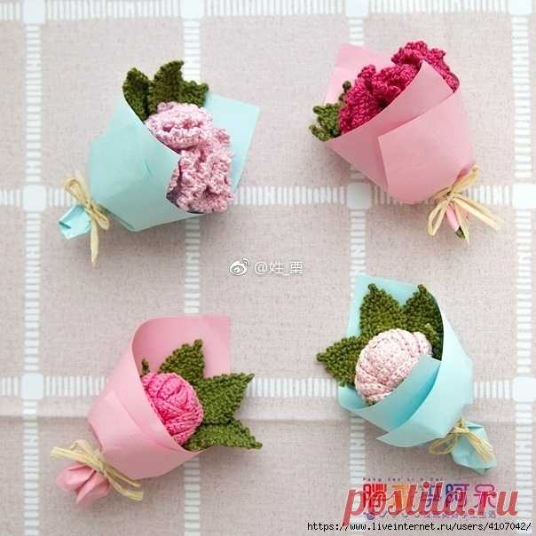 РОЗОЧКА И ГВОЗДИЧКА. КРЮЧОК