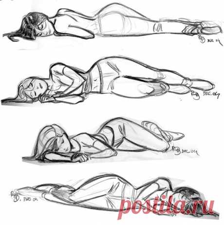 Как рисовать спящих девушек - YouLoveIt.ru