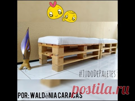 Como fazer um Sofá de paletes com Capitone /  Pallet sofa with capitone