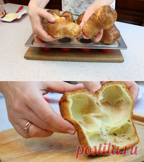 Булочки с начинкой к завтраку (Popovers) — Kyxarka.ru