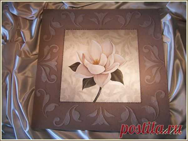 Работа со структурной пастой. Цветок и декоративная рама-паспарту. - Ярмарка Мастеров - ручная работа, handmade