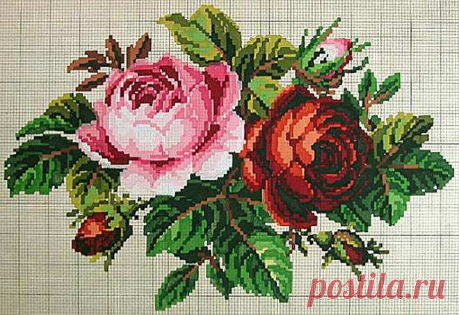 Схемы старинной берлинской вышивки крестом Схема – перенабор – вышивка | Всё лучшее - маме | Яндекс Дзен