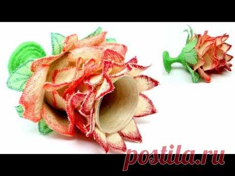 How to Make a Flower from Jute and Burlap. Do It Yourself