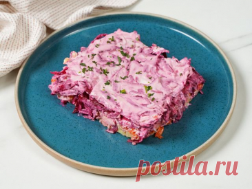 «Шуба» без селедки – пошаговый рецепт приготовления с фото