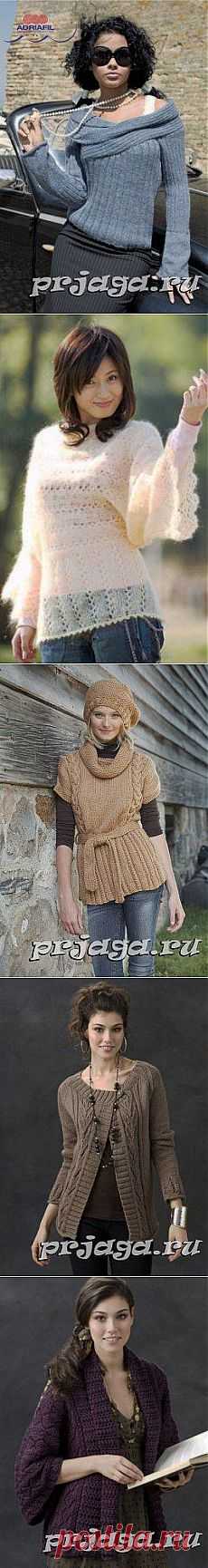 Женский пуловер и свитер крючком или спицами