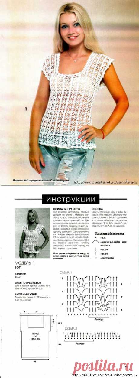 Два ажурных топа.