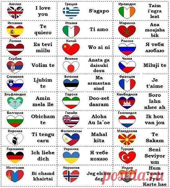 Я люблю тебя на многих языках мира