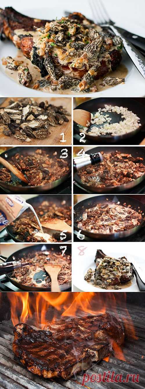 Рецепт Сливочно-грибной соус из сморчков с виски с фото в домашних условиях