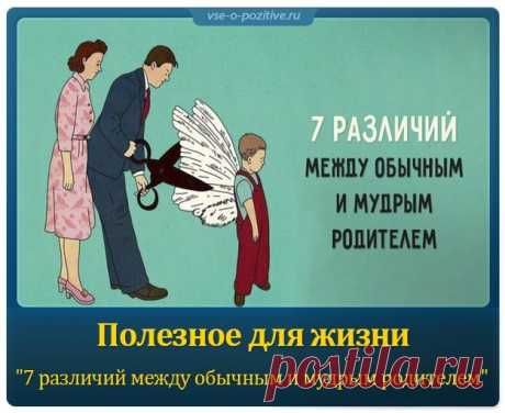 Полезное для жизни &quot;7 различий между обычным и мудрым родителем&quot; »