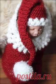 Newborn baby girl or newborn baby boy Christmas cocoon and…