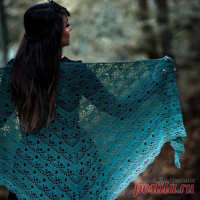 Ажурная шаль 