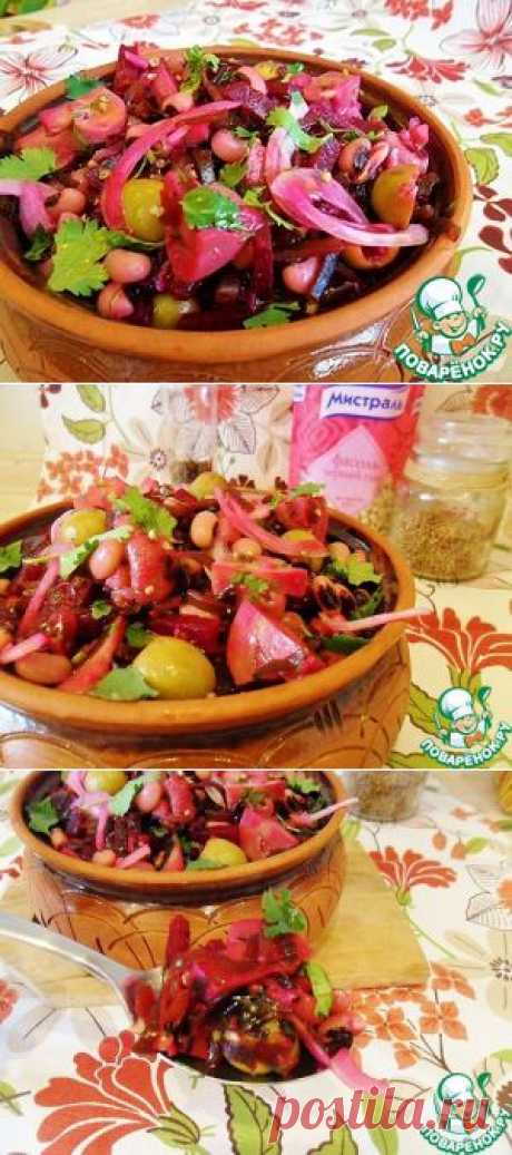 Салат из морской капусты с фасолью - кулинарный рецепт