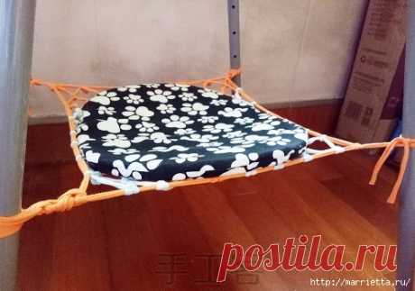 Гамак для кошки. Своими руками из футболок